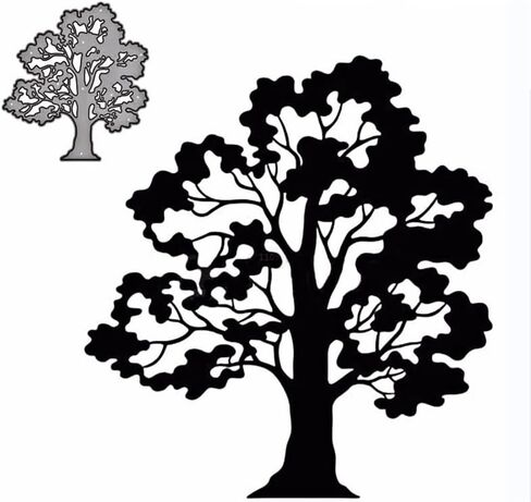 1 Pcs Forest Tree Water Die Cuts,Leaf Flower Mountain Christmas Metal Cutting Dies, DIY Scrapbooking Artist Cutting Dies Stencils Craft Album Embossing Paper for Card Making, Sliver, in Saudi Arabia