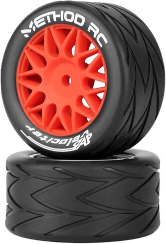 METHOD RC 8mm Hex Velociter On-Road Tires for Losi 1/12 naca Yellow Wheels Upgrades Part (2pcs Glued) in Saudi Arabia