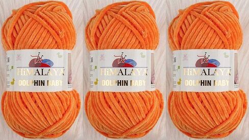 Himalaya Dolphin Baby Yarn Knitting Yarn 3 Skeins 395 Yards 3x100gram Super Bulky Baby Blanket Yarn (80301) in Saudi Arabia