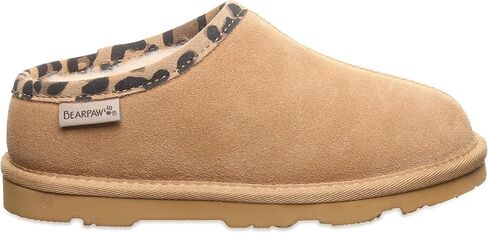 شبشب BEARPAW Tabitha Youth Iced Coffee/Leopard Trim مقاس 1 in Saudi Arabia