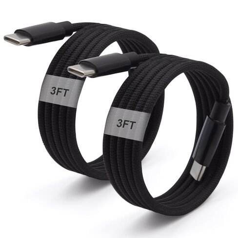 USB C to C Charger Cable(6.6FT, 2-Pack, Blue), 60W Fast Charging Braided Type C Cord for iPhone 16 Pro Max/MacBook Pro Air/iPad/Samsung Galaxy S25 in Saudi Arabia