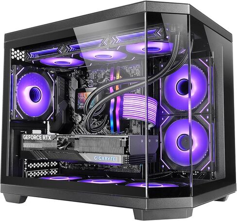 حالة ألعاب MC100 ATX ، مروحة FRGB 9 سم ، تهوية Confect-Cools ، Black in Kuwait