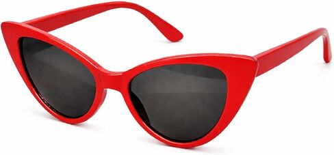 OWL Womens Cat Eye Sunglasses Classic Vintage High Pointed Winged Retro Design UV Protection in Saudi Arabia