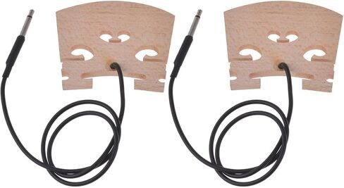 Electric Violin Bridge with Internally Piezo Pickup for 4/4 Violin Size Parts Replacement 2 Set in Saudi Arabia