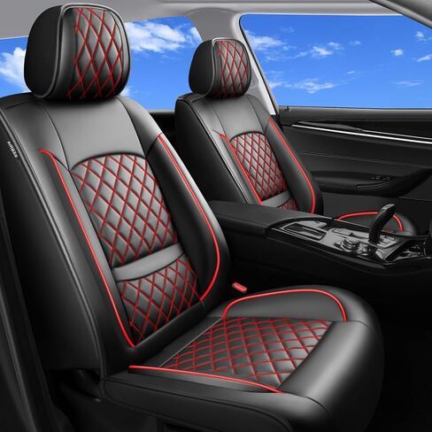 Car Seat Covers Compatible with GMC Terrain 2010-2025 2026 - Full Set 5 Seats Luxury Leather All-Weather Seat Cushions & Protectors, Waterproof & Breathable, Airbag Compatible (Black) in Saudi Arabia