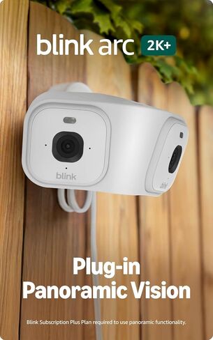 Blink Arc – Plug-in Panoramic Vision, 180° dual-camera mount for Mini 2K+ or Mini 2 (sold separately) – Mount Accessory only (Black) in Saudi Arabia
