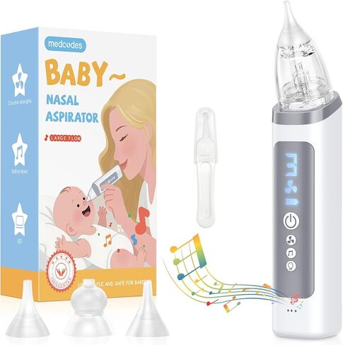 Nasal Aspirator for Baby, Electric Nose Sucker for Baby & Toddler, Congestion Relief with 3 Levels Suction,Soothing Light & Nursery Rhymes in Saudi Arabia
