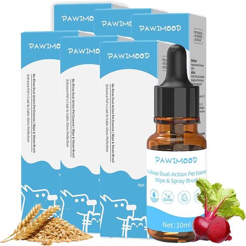 Waterless No-Rinse Pet Shampoo, Essence & Conditioner for Dogs, Puppies & Cats - Natural Pomegranate Scent - Dry, Soothes Itchy Skin, Hydrates Coat, Fits Pet Steam Brush in Saudi Arabia