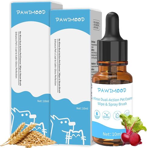 Waterless No-Rinse Pet Shampoo, Essence & Conditioner for Dogs, Puppies & Cats - Natural Pomegranate Scent - Dry, Soothes Itchy Skin, Hydrates Coat, Fits Pet Steam Brush in Saudi Arabia