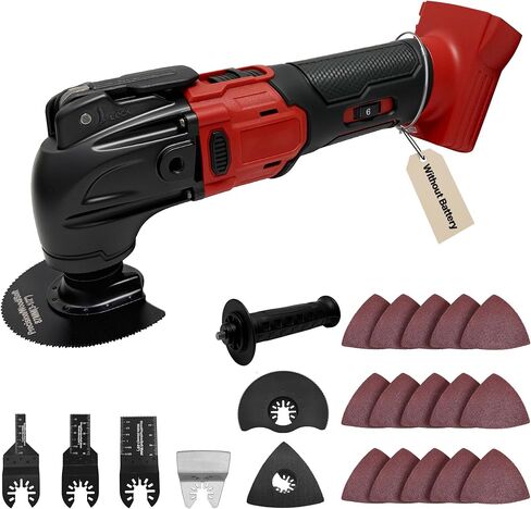 أدوات متعددة متأرجحة لبطارية ديوالت 20 فولت، أداة قطع وصنفرة متعددة الاستخدامات، زاوية تذبذب 4 درجات، 6 سرعات متغيرة، تصميم شفرة سريع الملاءمة مع 22 قطعة ملحقات للقطع والصنفرة والكشط in Kuwait