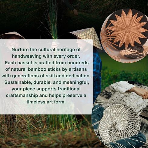 Boho Wall Basket Decor - 13pc Boho Basket Wall Decor Set - 100% Natural Seagrass Wall Decor & Wicker Wall Decor Set - Handmade Boho Wall Baskets & Woven Wall Decor Set from Vietnam in Kuwait