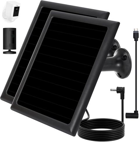 Solar Panel Charger for Ring Camera, Compatible with Ri ng Stick Up Cam Battery, Ring Spotlight Plus/Pro, Waterproof 6w5v (3Pack) in Kuwait