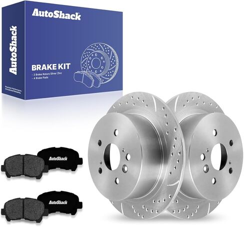 وسادات الفرامل السيراميكية لدوارات الفرامل الخلفية من AutoShack | بديل لسيارة تويوتا هايلاندر 2008-2013 2.7L 3.3L 3.5L V6 AWD FWD | طقم فرامل 6 قطع in Saudi Arabia