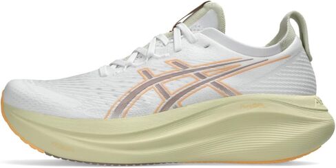 ASICS Men's Gel-Nimbus 27 Running Shoe, 13, White/Fawn in Saudi Arabia