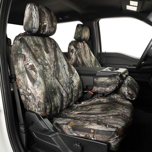 Custom Fit Camo Seat Covers for Select Ford 2021-2025 F150 SuperCab/2023-2026 SuperDuty CrewCab XL,XLT&2022-2024 F150 Lightning Pro,XLT,Flash-Full Set(Reed Camouflage) in Saudi Arabia