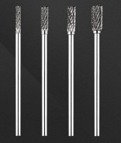 Luo ke 75mm Extra Long Carbide Burr Sets, 1/8 Inch Shank Rotary Aluminum Cutting Tungsten Carbide Ball Burs (D Type Ball Shape) in Saudi Arabia