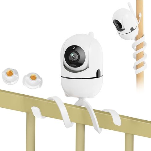 حامل مرن لمراقبة الأطفال لـ HelloBaby HB6550/HB65/HB66/HB248، ANMEATE SM935E حامل كاميرا للأطفال بمشبك قابل للتعديل وذراع طويلة معقوفة، حامل شاشات الأطفال بدون أدوات أو تلف الجدار 15.7 بوصة in Kuwait