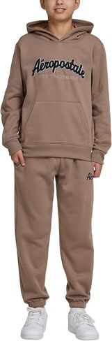 AEROPOSTALE Boys 2 Piece Outfit - Pullover Hoodie and Athletic Pants, Youth Jogger Sweatpants and Sweatshirt, Sizes 4-12 in Saudi Arabia