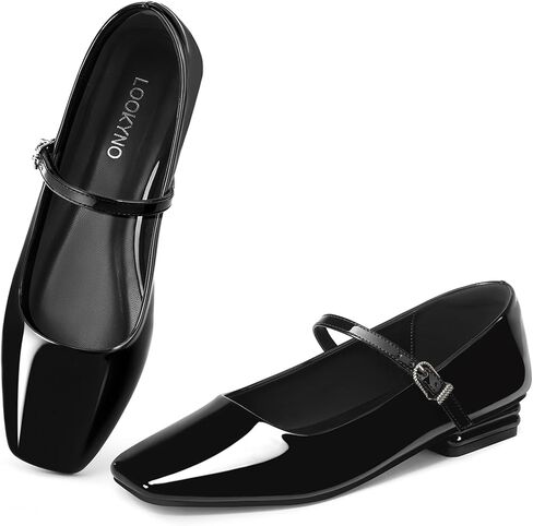 Mary Jane Shoes Women Square Toe Mary Jane Flats Casual Ballet Flats with Ankle Strap Dressy Comfortable in Kuwait