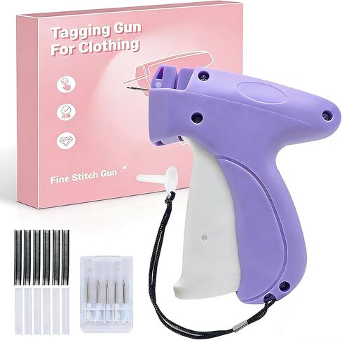 Stitchy Gun-Stitch Gun for Clothes-Tagging Gun for Clothing-Stitchy Quick Clothing Fixer-Includes 6 Needle, 1000 Black & 1000 White Fasteners in Kuwait