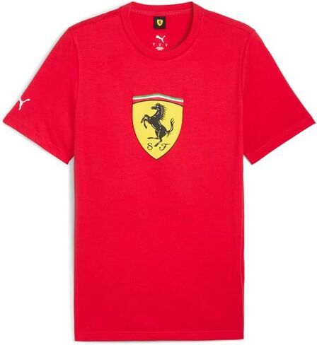 PUMA Men's Standard Scuderia Ferrari Formula 1 Graphic T-Shirt, Rosso Corsa Colored Shield AH25 in Saudi Arabia