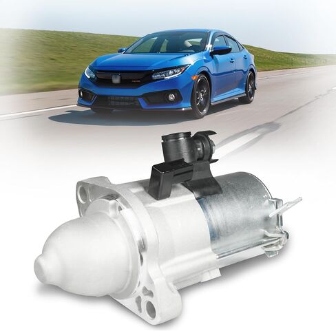 Starter Motor Replacement Compatible with CR-V 2007-2011, Element 2007-2011,12V 1.6KW 9-Teeth Clockwise, Acura TSX 2006-2014,2.0L 2.4L, Honda Accord 2006-2012, 31200-RAA-A61 Replacement in Kuwait