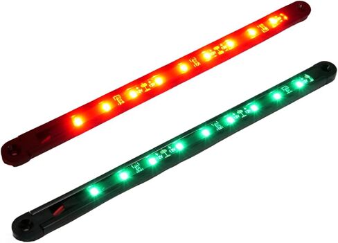 LED LED Boat Stern Light مع مصابيح الملاحة الحمراء/الأخضر ، ضوء مرسى 180 درجة ، طقم IP67 Marine Lights لقوارب الباص ، عائم ، قوارب الكاياك (12 بوصة) in Kuwait