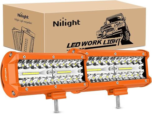 Nilight LED Light Bar 6.5 بوصة صف ثلاثي بقعة الفيضانات كومبو شعاع جراب ولاعة السجائر تعمل بأسلاك مغناطيسية قاعدة الضباب قيادة العمل سقف الوفير أضواء لشاحنة جرار عربة الغولف UTV in Kuwait