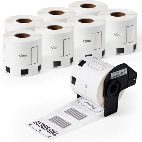 12 Rolls DK-1201 Replace for Brother QL-800 Address Label, 1.1" x 3.5" 400 Stickers/roll for QL-810W QL-710W Printer, Barcode & All Purpose Die-Cut Label 1 Frame 4800 Labels in Saudi Arabia