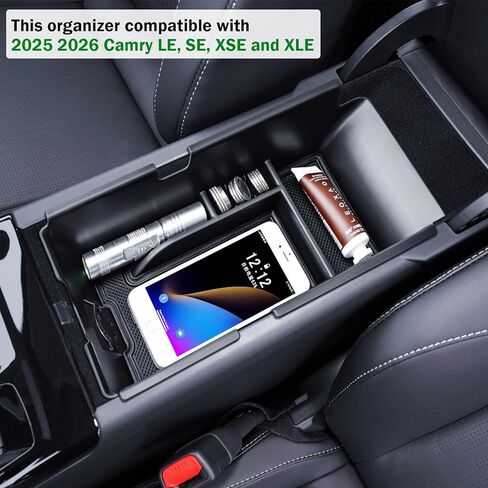 TACORBO Camry Gear Shift Side Insert Tray and Center Console Tray Organizer Compatible with Toyota Camry 2025 2026 (XSE/XLE/SE/LE) Accessories, Armrest Secondary Storage Box in Saudi Arabia