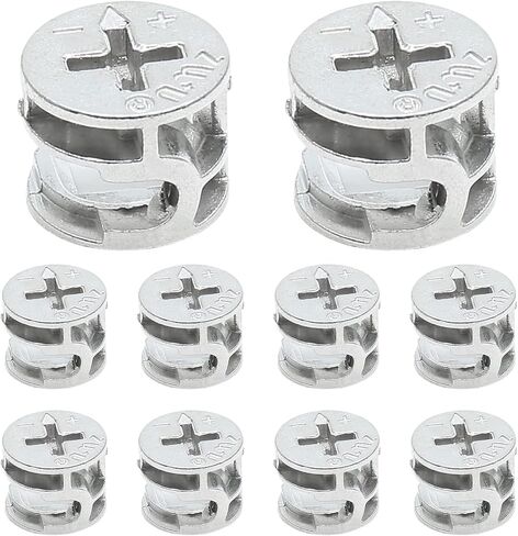 10 Pcs Cam Locks for Furniture, 15x12 mm Furniture Connecter Cam Lock Cabinet Drawer Fastener, Eccentric Locking Nuts Connectors Furnitures Repair Assembly Hardware Parts Fastener for Wardrobe Dresser in Saudi Arabia
