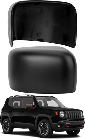 غطاء مرآة جانبية للركاب بديل لسيارة Jeep Renegade 2015 2016 2017 2018 2019 - أغطية مرايا الجانب الأيمن، ملحقات غطاء مرايا الرؤية الخلفية مع مصباح، مزخرف in Kuwait