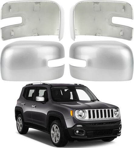 غطاء مرآة جانبية للركاب بديل لسيارة Jeep Renegade 2015 2016 2017 2018 2019 - أغطية مرايا الجانب الأيمن، ملحقات غطاء مرايا الرؤية الخلفية مع مصباح، مزخرف in Kuwait