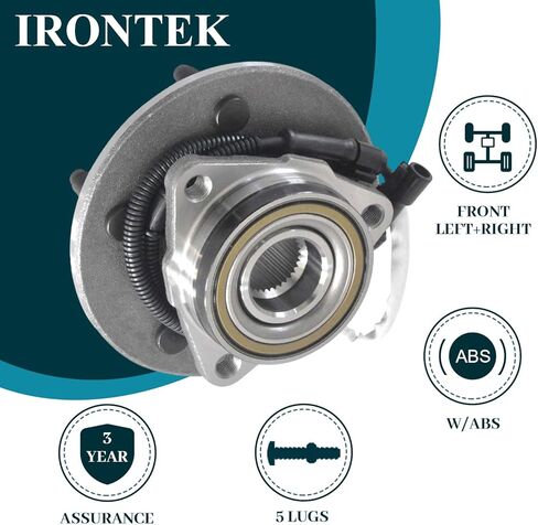 IRONTEK محور العجلة الأمامية ومجموعة المحمل مناسبة لـ 2000-2003 لـ F-150 4x4 4WD لاستبدال 5 العروات محور العجلة 515029 in Saudi Arabia