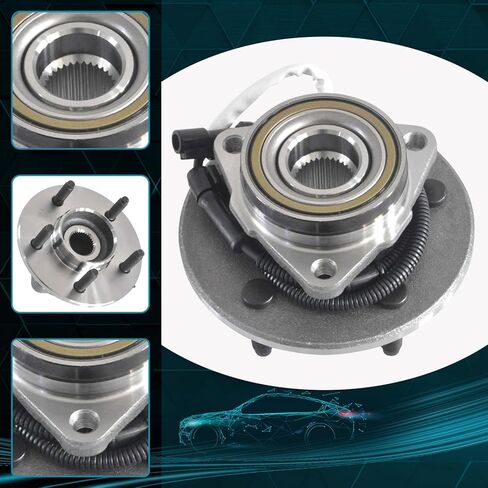 IRONTEK محور العجلة الأمامية ومجموعة المحمل مناسبة لـ 2000-2003 لـ F-150 4x4 4WD لاستبدال 5 العروات محور العجلة 515029 in Saudi Arabia
