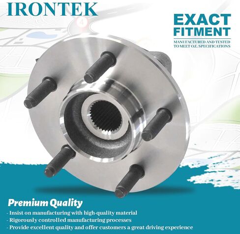 IRONTEK محور العجلة الأمامية ومجموعة المحمل مناسبة لـ 2000-2003 لـ F-150 4x4 4WD لاستبدال 5 العروات محور العجلة 515029 in Saudi Arabia