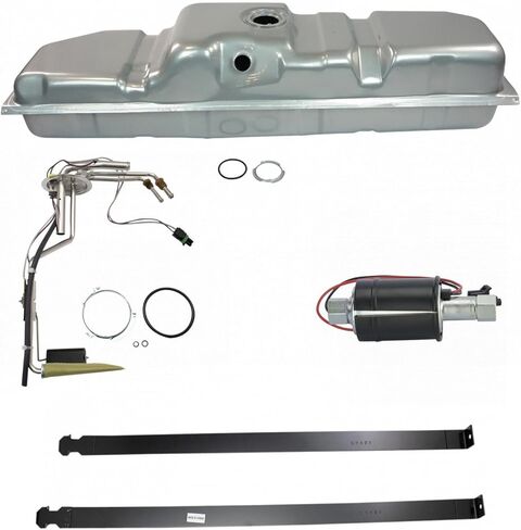 TRQ Rear Mounted Fuel Tank Kit Fuel Pump Module Assembly Gas Fuel Tank Compatible with 1992-1996 Ford F-150 F-250 F-350 in Saudi Arabia