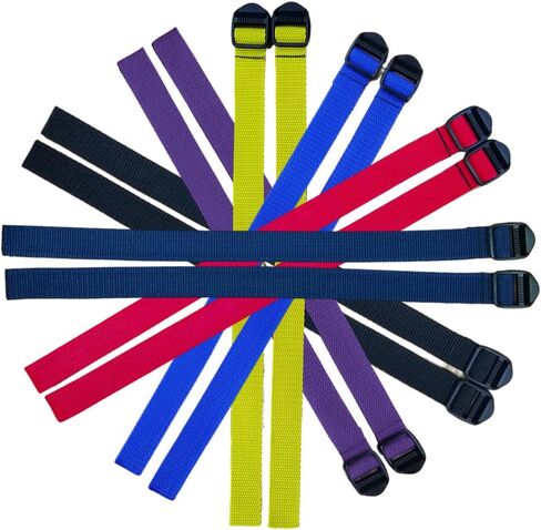 Pack of 4 Heavy Duty YELLOW Gear/Utility Cinch Straps - Pick Your Length in Saudi Arabia