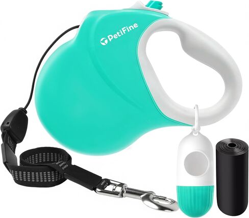 مقود الكلب القابل للتراجع القابل للتراجع مع أكياس الموزع وأكياس أنبوب ، 30 قدمًا من الكلاب الشديدة المشي للمشي للكلاب المتوسطة/الكبيرة التي تصل إلى 110 رطلاً ، و 360 درجة خالية من الكلاب. in Kuwait