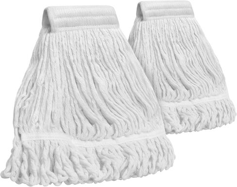 MOP التجاري لتنظيف الأرضيات - MOPS الرطب الجاف للخدمة الشاقة مع مقبض طويل 58 '' لصفح خشب البلاط فينيل - رأس القطن القابل لإعادة الاستخدام لمطعم Dorm الصناعي للمرآب in Kuwait