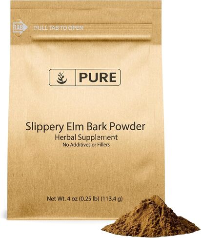 Pure Original Ingredients Slippery Elm Bark Powder (1 lb), Pure & Natural, Vegan, Gluten-Free in Saudi Arabia