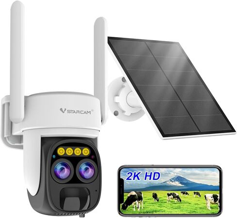 VSTARCAM Pan/Tilt Smart Security Camera, 2K QHD Dog Camera, 2.4GHz with Full Color Night Vision, Motion Detection for Baby and Pet Monitor, 2-Way Audio, Cloud & SD Card Storage(up to 256GB) in Saudi Arabia