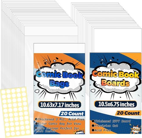 LOTMER 100 يضع حقائب الكتب الهزلية الحالية واللوحات 100CT سميكة 27pt للكتاب الهزلي لوحات الدعم 100CT خالي in Kuwait