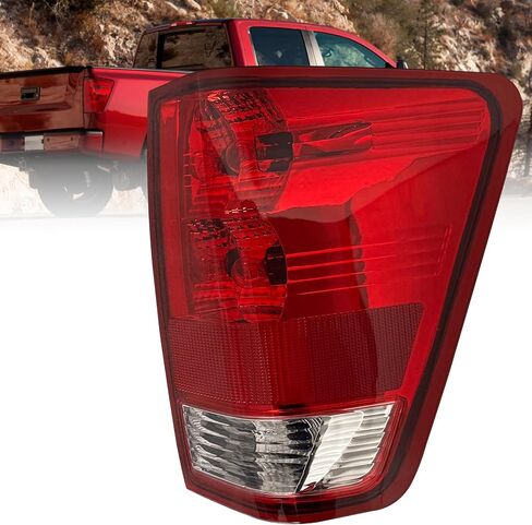 Tail Light Compatible with 2004-2015 Nissan Titan Rear Taillight Brake Lamp with Bulb Replacement 26550ZH225, NI2801161 (Right Passenger Side) in Saudi Arabia