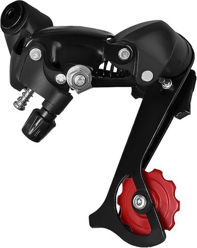 K142 6/7 سرعة شماعات Derailleur الخلفية للدراجات MTB/ركاب/طراد ، بكرات مئوية وصامتة فائقة ، سوداء in Kuwait