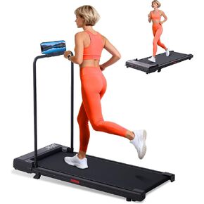 Treadmill with Handles for Home Small, 3.0HP Electric Compact Walking Pad Treadmills with Handle Bar, 0.6-6.2MPH Portable Under Desk Treadmill Home for Small Space, 320LBS in Saudi Arabia