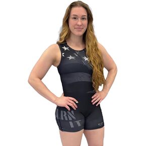 GO EARN IT Wrestling Singlet Women And Girls.Youth and Adult Size For Girls Wrestling Singlets,Female Singlets Youth XS-A3XL. (Black Flag, Youth Large) in Saudi Arabia