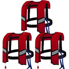 مجموعة من 3 سترات نجاة للرجال والنساء - خفيفة الوزن وقابلة للتنفس in Kuwait