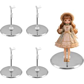 5Pcs BJD Dolls Display Stand Holders Support Base Stand, Adjustable Stainless Steel Display Holder Applicable 15.7"-27.6" Tall, Suitable for Most 1/3 Scale, 1/4 Scale Ball Jointed Dolls in Saudi Arabia