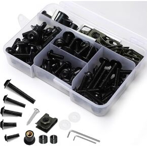طقم مسامير هدية للدراجات النارية 177 قطعة، M5 M6 من الفولاذ المقاوم للصدأ مسامير تثبيت للزجاج الأمامي تناسب عالمي للدراجات النارية كاواساكي سوزوكي هوندا ياماها BMW دوكاتي GSXR للدراجات النارية (تيتانيوم) in Kuwait